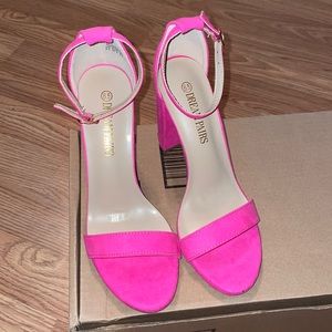 Women's Hi-Chunk High Heel Pump Sandals, size 6.5